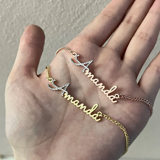 Two-Color Name Necklace