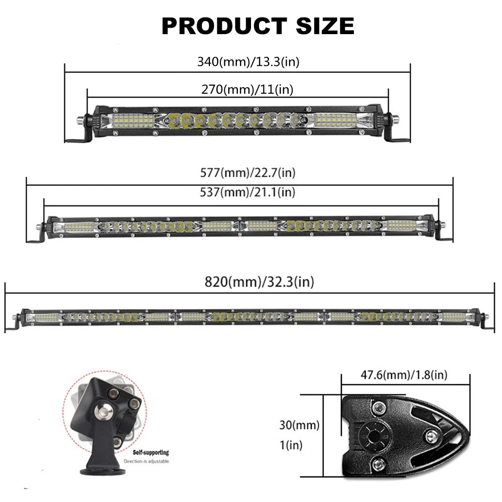 Slim Spot Flood LED Bar Off Road