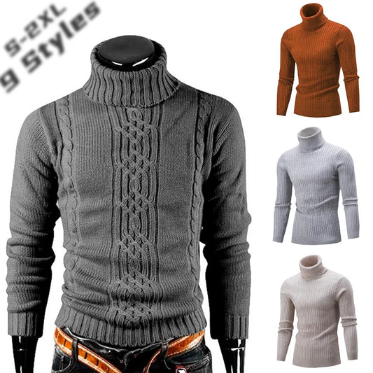 Men's Warm Sweater Long Sleeve Turtleneck