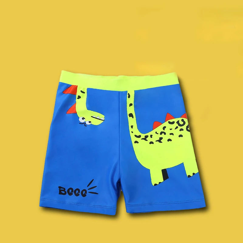 Children Beach Shorts Cartoon Print  Summer Swimming Trunks