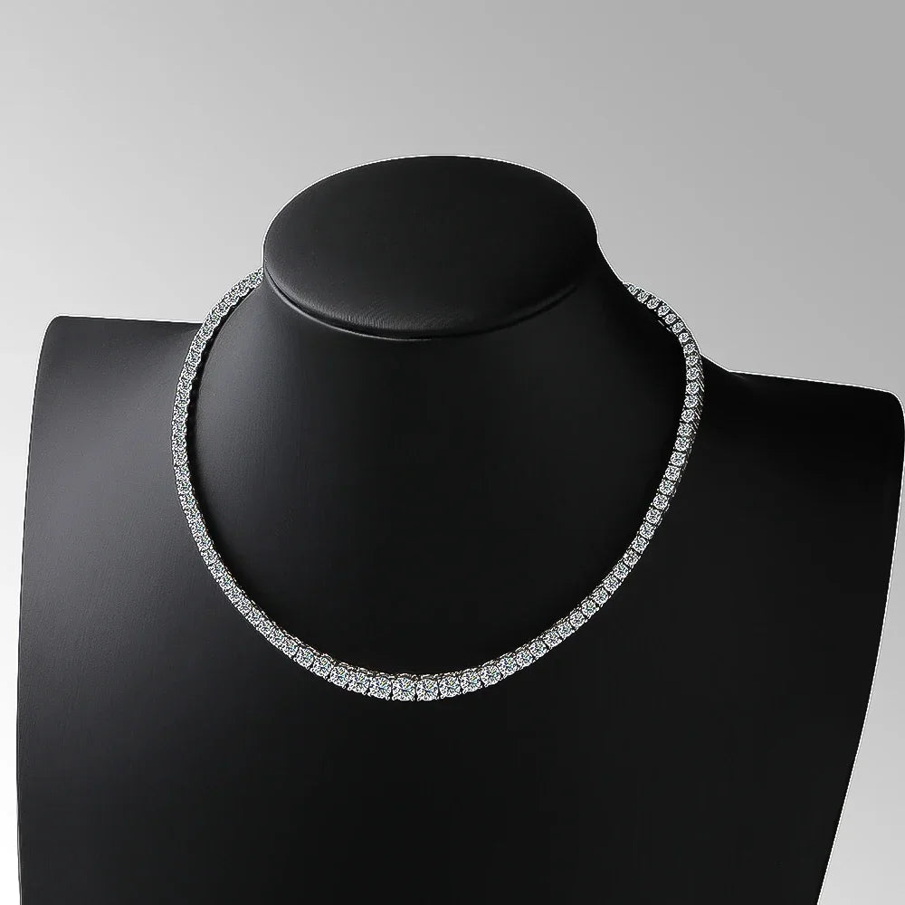 Gradient Diamond Necklaces for women 925 Sterling Silver Neck Chain