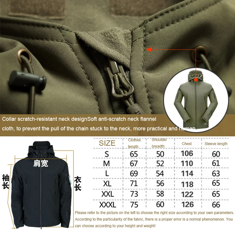 Soft Shell Tactical Waterproof Jacket  Set Men