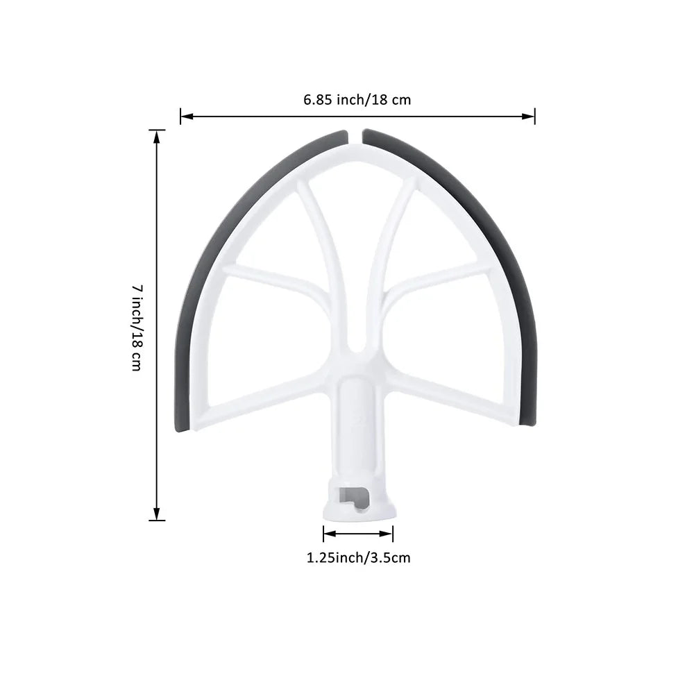 Silicone Edge Beater Paddle Attachment Replacement for Kitchen Aid 6-Quart