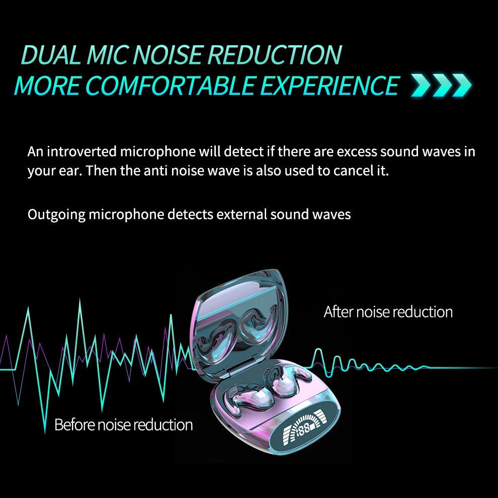 Sleep Invisible Earbuds Tiny Mini Headphones Hidden Noise Cancelling