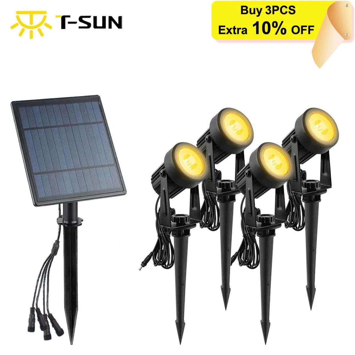 T-sunrise Solar LED Outdoor Light IP65 Waterproof Garden Decoration Lights