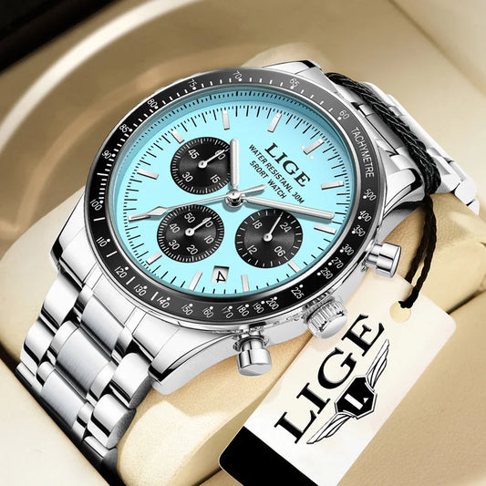 2024 Luxury  Waterproof Luminous Watch for Men Date Chronograph