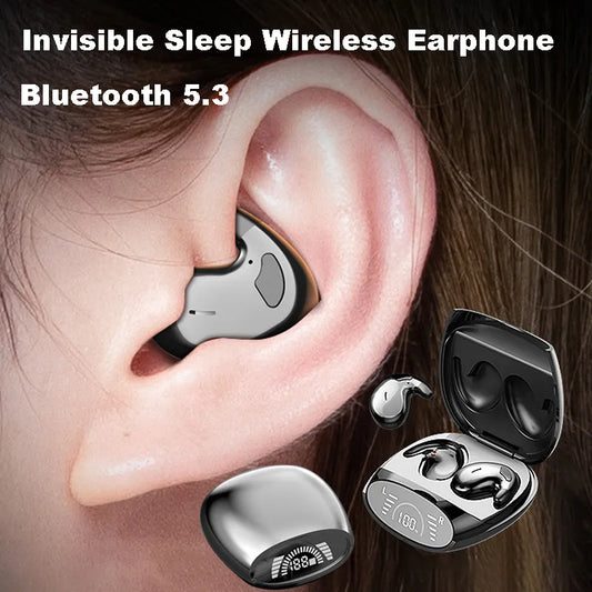 Sleep Invisible Earbuds Tiny Mini Headphones Hidden Noise Cancelling