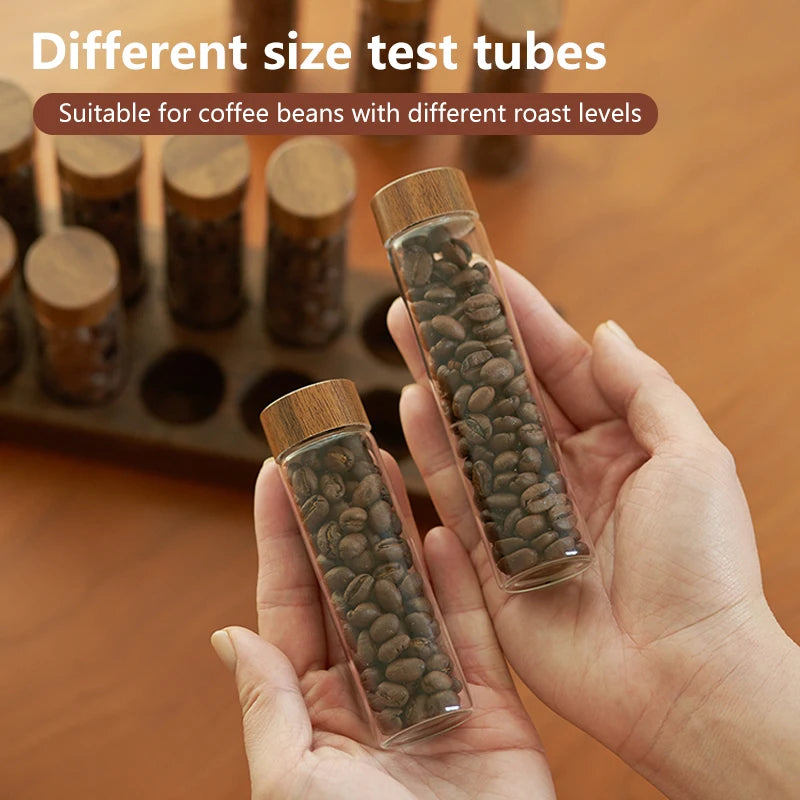 Coffee Beans Storage Container Tube Display Rack