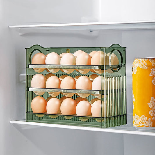 Egg Storage Box Refrigerator Organizer Food Containers Egg Fresh-keeping Case Holder Tray Dispenser Kitchen Storage Boxes - mannisgreatdeals