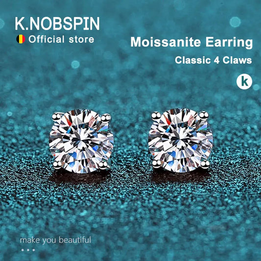 Earrings for Women Lab Grown Diamond Ear Studs 925 Sterling Silver