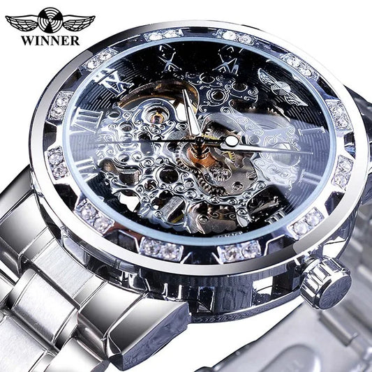 Men Top Brand Luxury  Mechanical Skeleton Wrist Watch