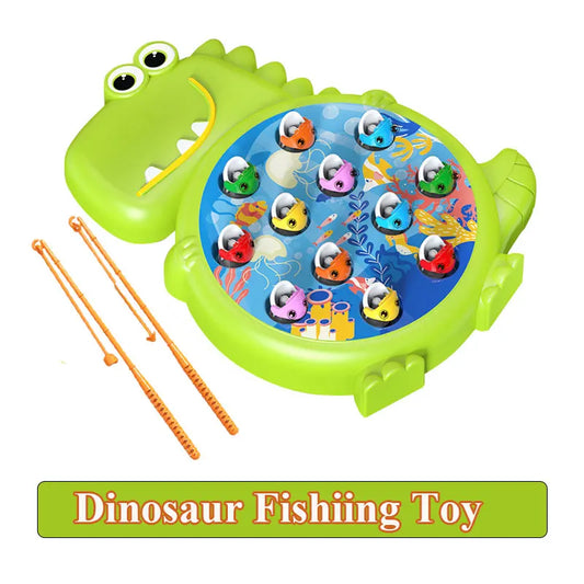 Dinosaur Simple Magnetic Fishing Toys Play Rod Game