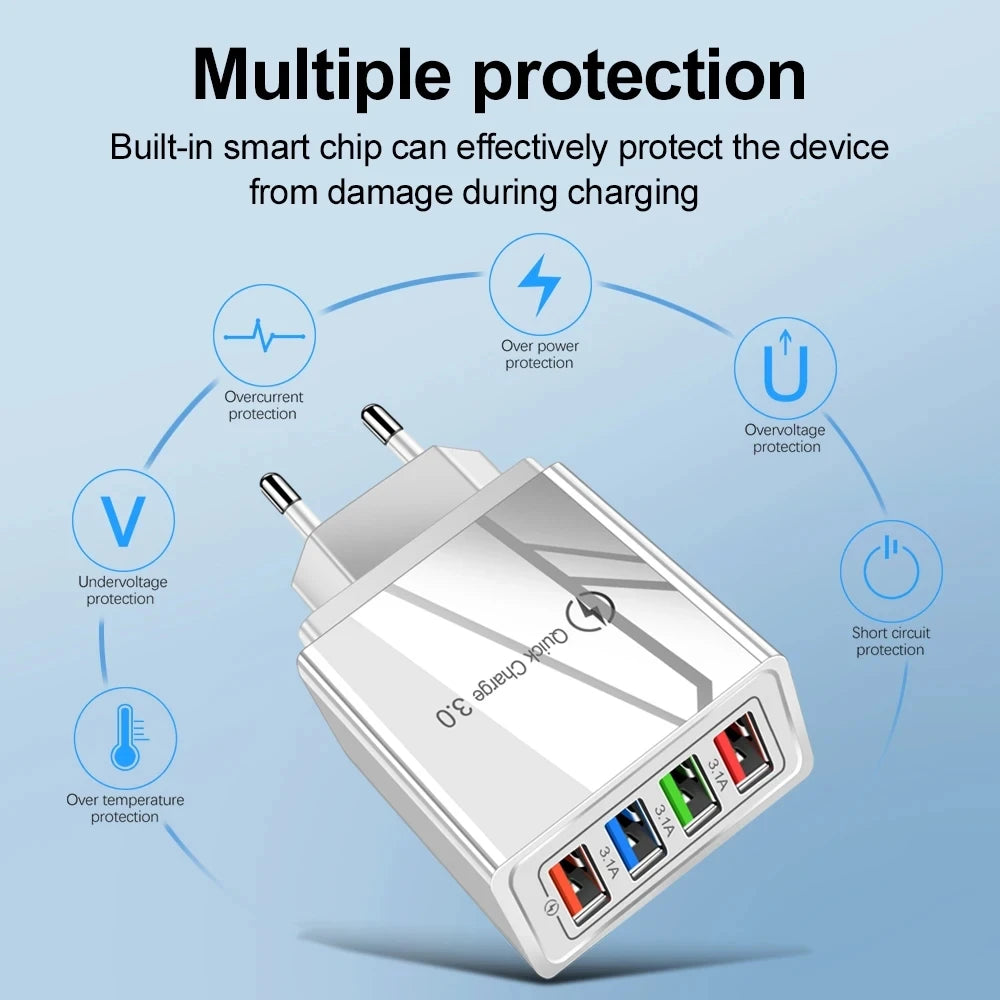 US Plug USB  Multi  Quick Charge