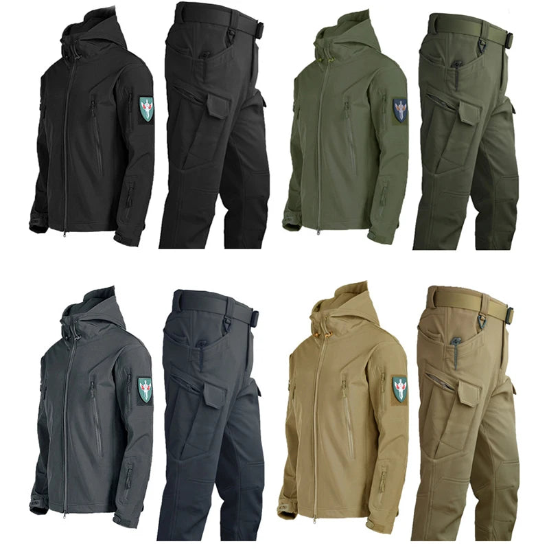 Soft Shell Tactical Waterproof Jacket  Set Men