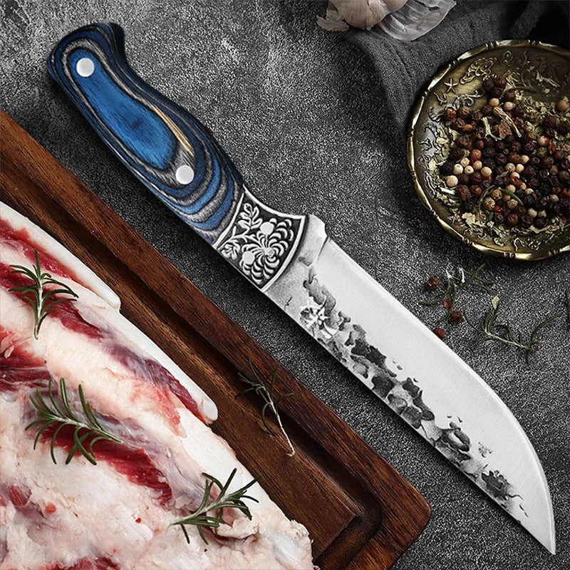 Professional Japanese Kitchen Boning Knife Forged Deboning Slicing Meat Cleaver Chef Fillet Knife for Fishing BBQ Tool