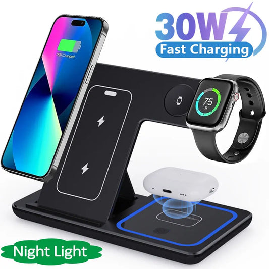 3 in 1 Foldable Charging Station For iPhone ,Apple Watch