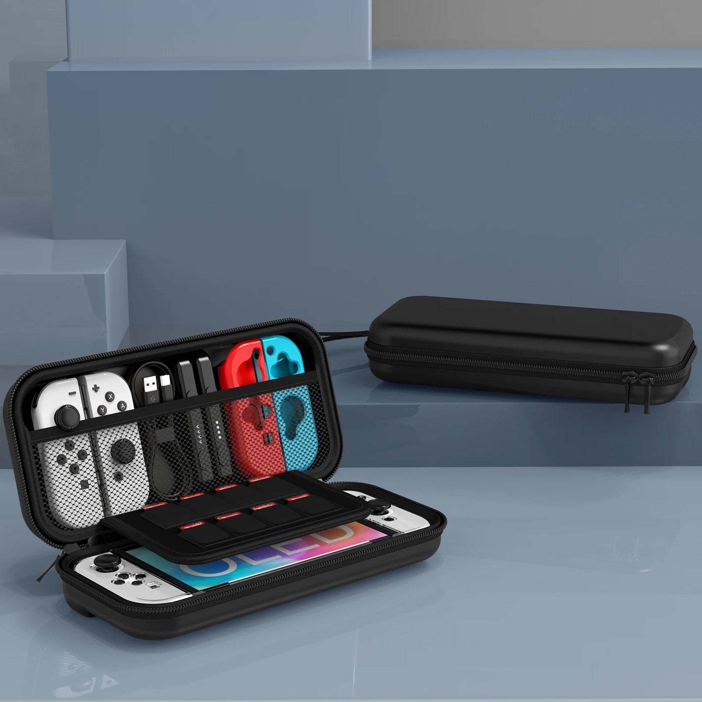 For Switch OLED Model Carrying Case 9 in 1 Accessories Kit