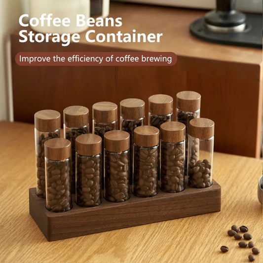 Coffee Beans Storage Container Tube Display Rack