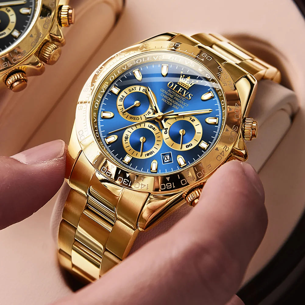 Men's Automatic Mechanical Watch Waterproof Stainless Steel Strap