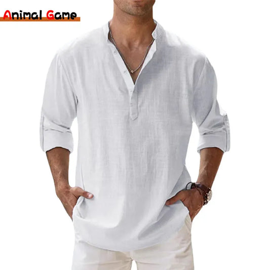 New Cotton Linen Shirts for Men