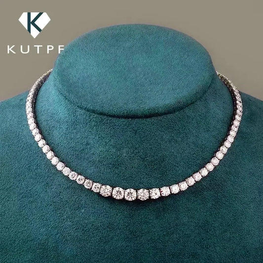 Gradient Diamond Necklaces for women 925 Sterling Silver Neck Chain