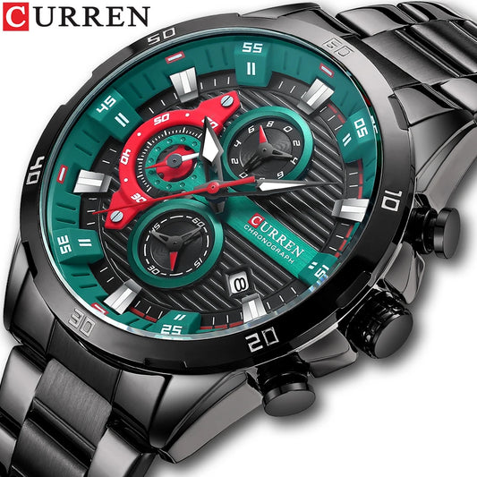 Fashion Sports Watches for Man Casual Stainless Steel Band