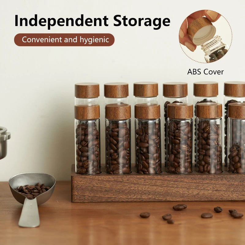 Coffee Beans Storage Container Tube Display Rack