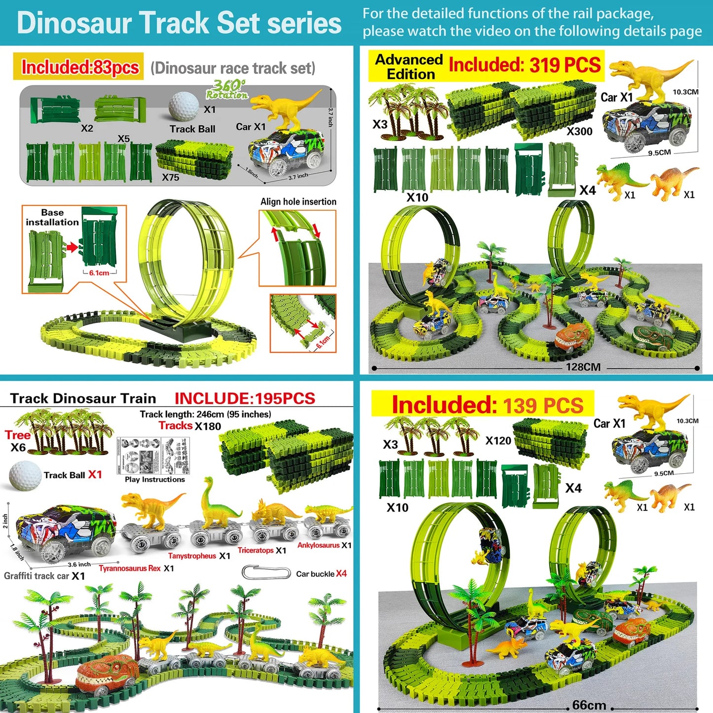 Toy Car Set Bend Flexible Race Track For Kid