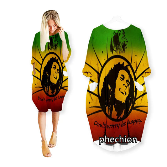 New Fashion Bob Marley Print Dresses  Women