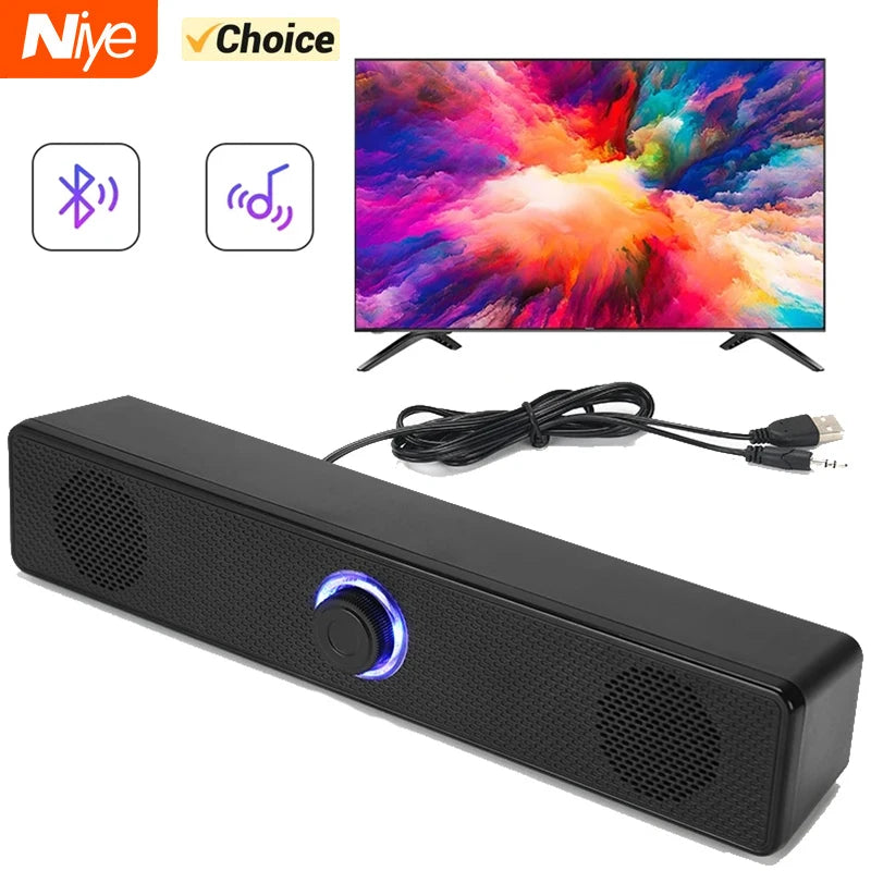 USB Powered Soundbar for TV Pc Laptop Gaming Home Theater Surround Audio System