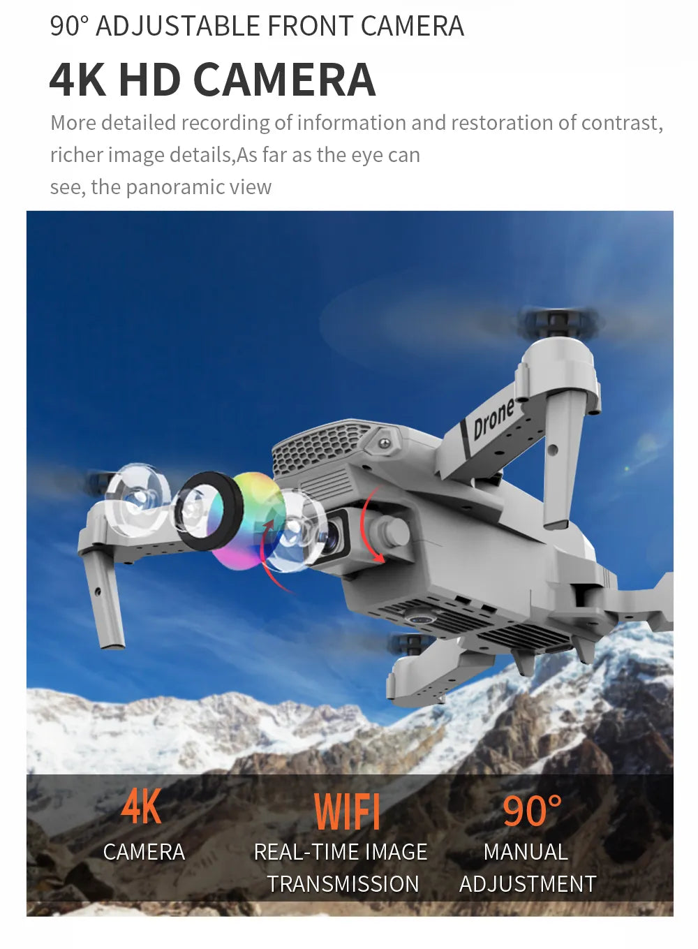 Professional Drone  wide-angle HD camera