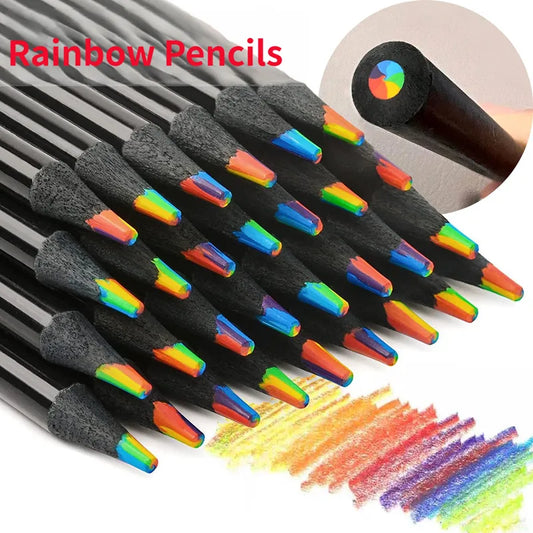 12pcs/Set Kawaii Rainbow Pencil