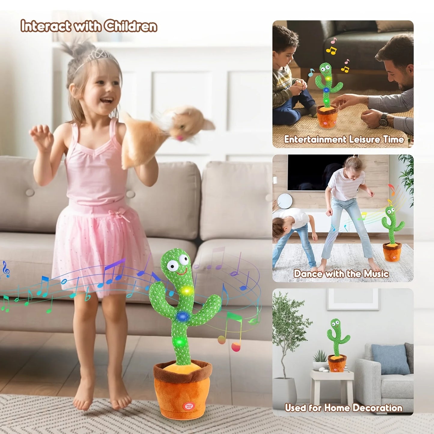 Dancing Cactus Repeat Talking Toy