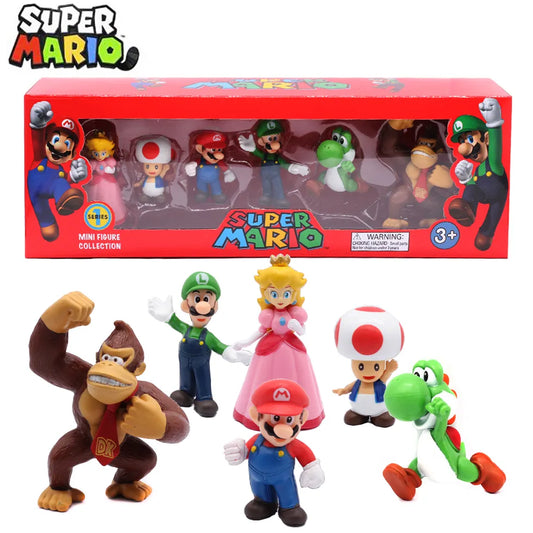 6pcs/set Super Mario Bros PVC Action Figure