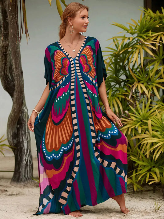 Bohemian Butterfly Printed Dresses For Women