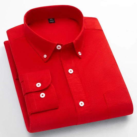 Oxford Shirts for Men 100% Cotton Solid Color