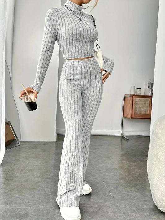 2024 Spring Knitted 2 Piece Sets Women