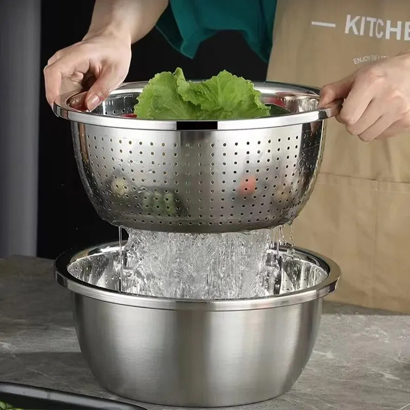 Multi Functional Stainless Steel Vegetable Bowl