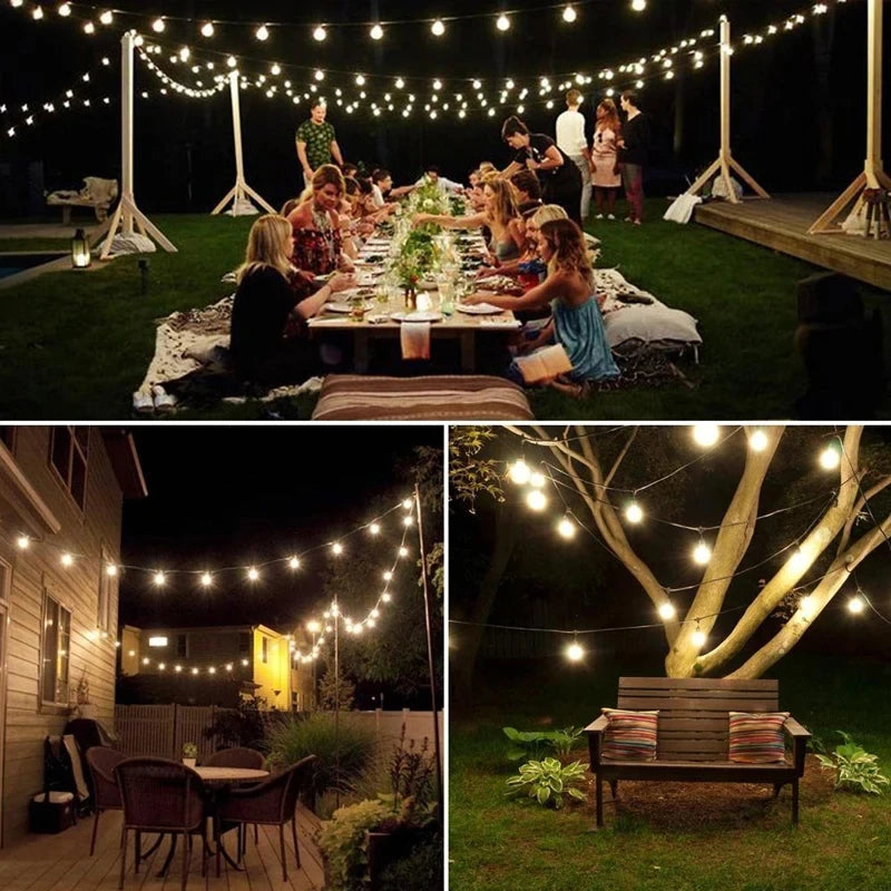 Solar Crystal Globe LED String Lights 60 LED