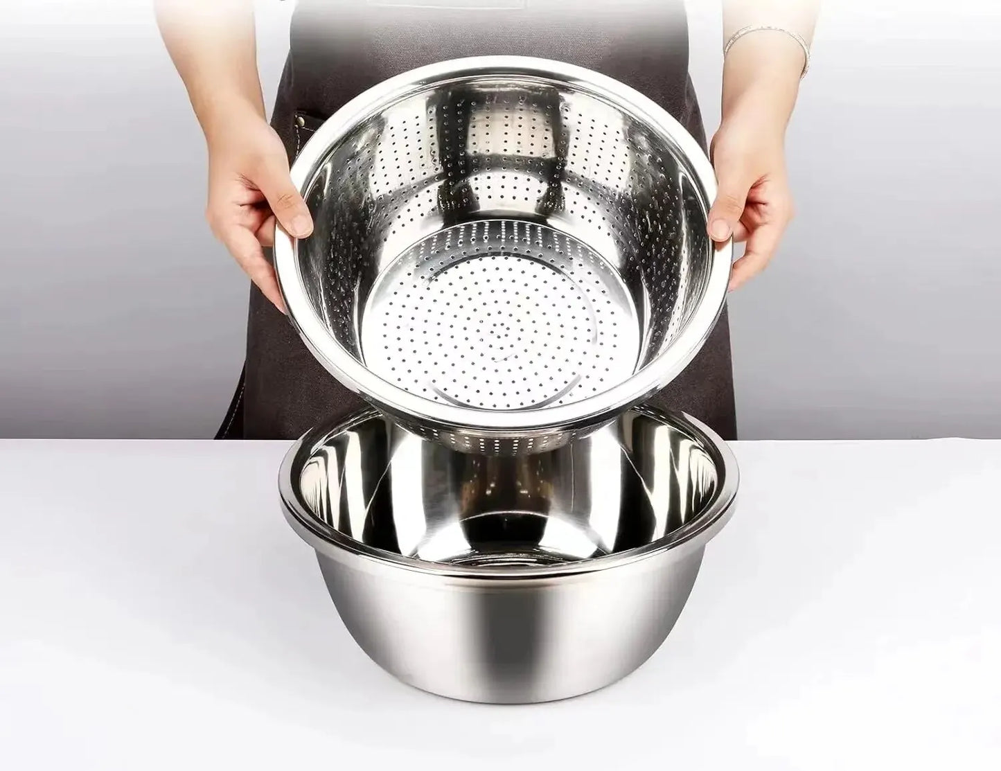 Multi Functional Stainless Steel Vegetable Bowl