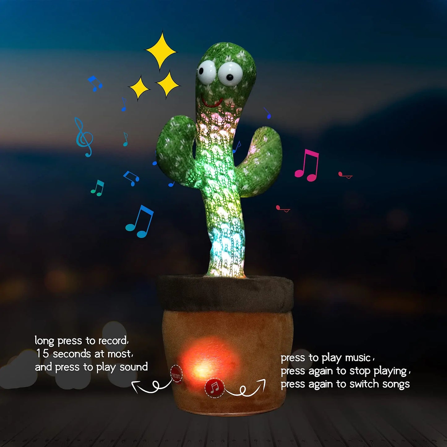 Dancing Cactus Repeat Talking Toy