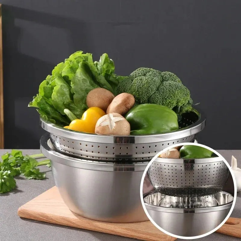 Multi Functional Stainless Steel Vegetable Bowl