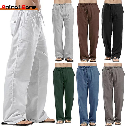 New Linen Wide Men Pants