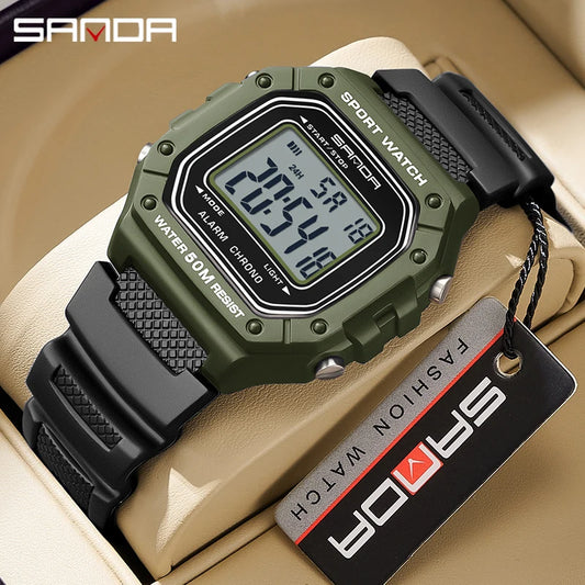 Army Big Dial Led Digital Wristwatches Stopwatches For Male