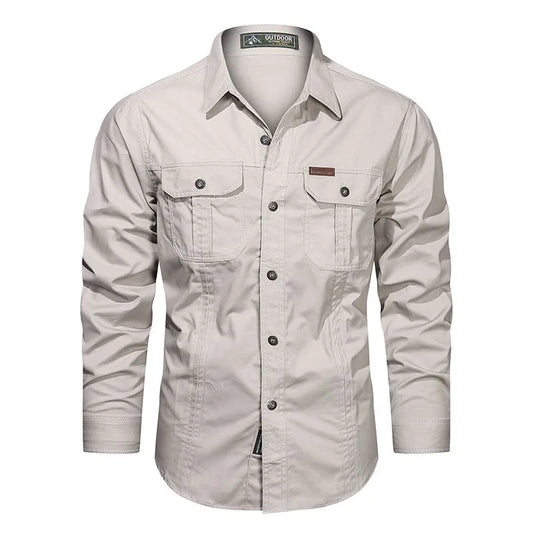 Men Long Sleeve Casual Cotton Shirt High Quality