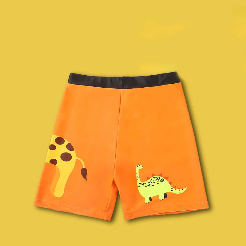 Children Beach Shorts Cartoon Print  Summer Swimming Trunks