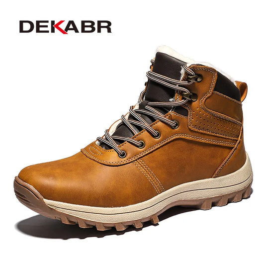 Winter Warm Men Boots Genuine Leather