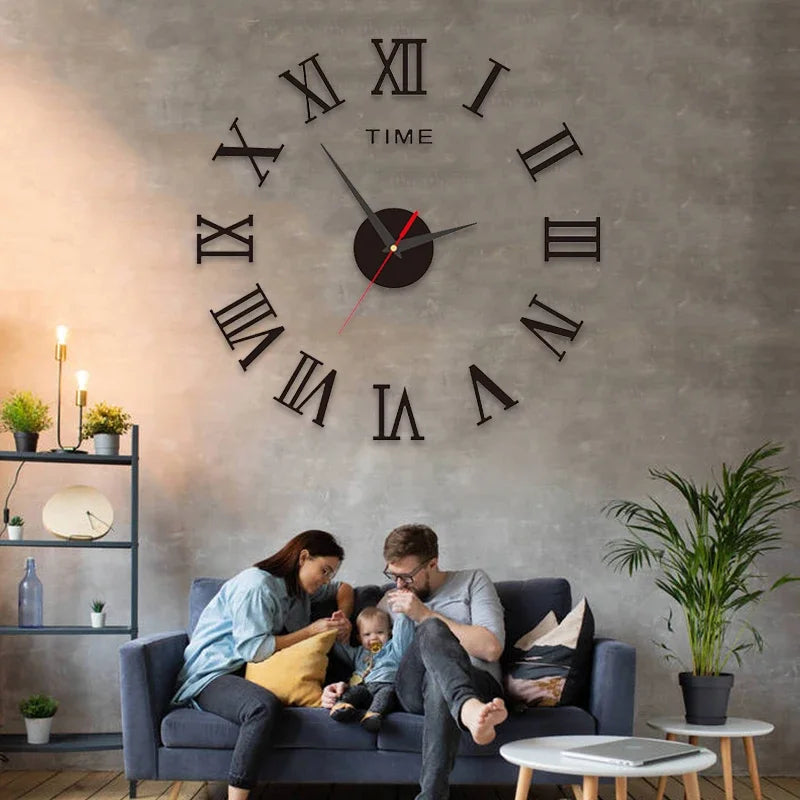 Wall Decoration Home Decor Punch-Free Wall Sticker Clock