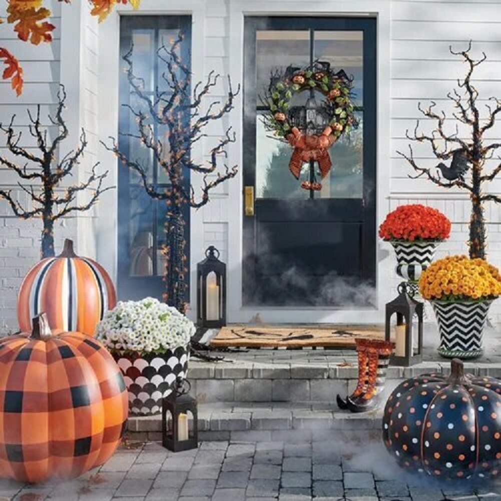 Halloween Glow Inflatable Pumpkin Battery Powered Light for Indoor Outdoor Yard Decor - mannisgreatdeals