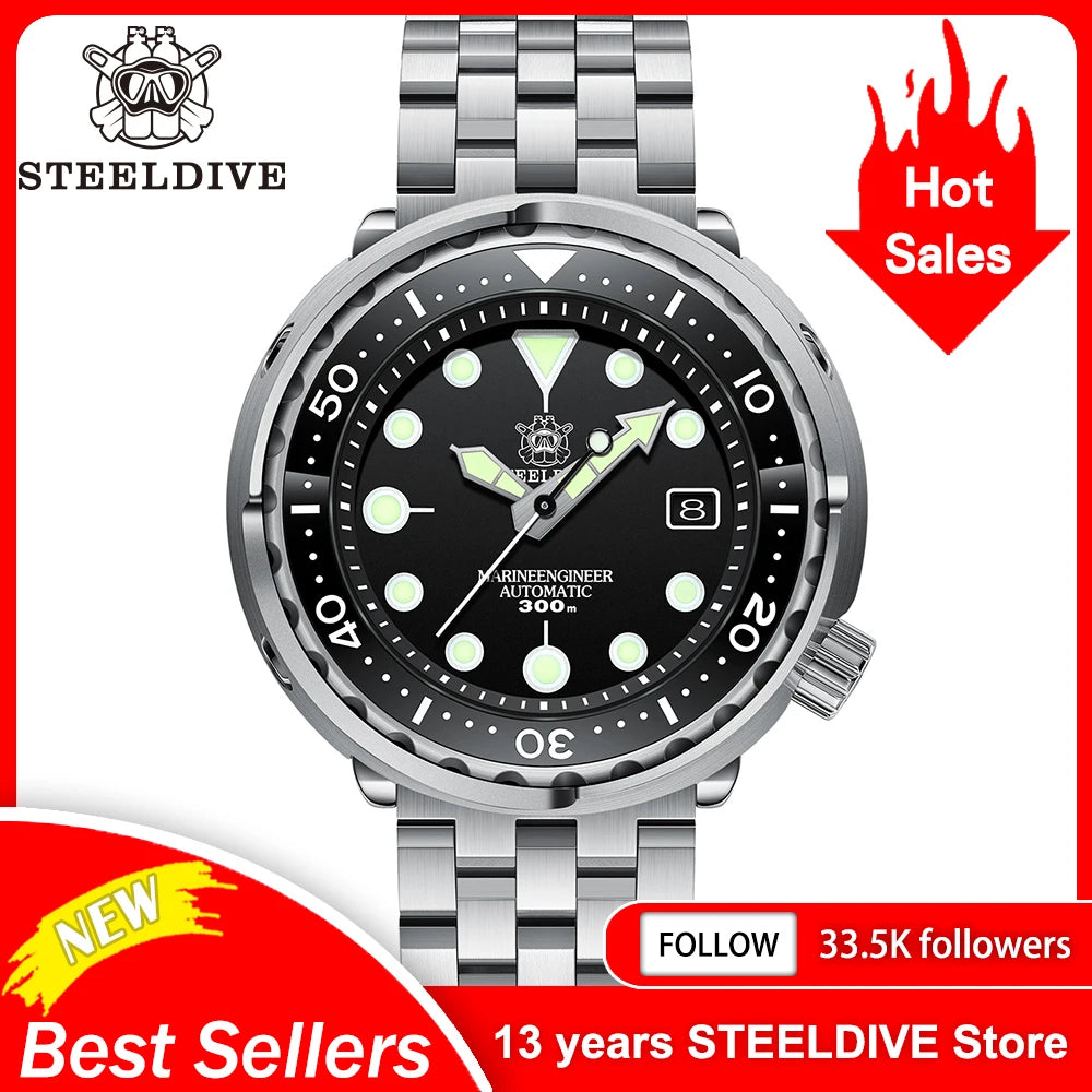 Big Size Men Watch Automatic Tuna Can Diver Watch